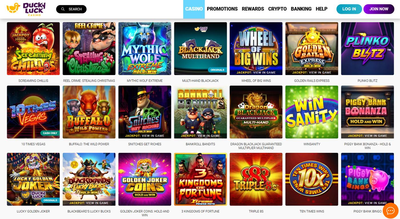 DuckyLuck slots including Mythic Wolf Extreme and Ten Times Wins